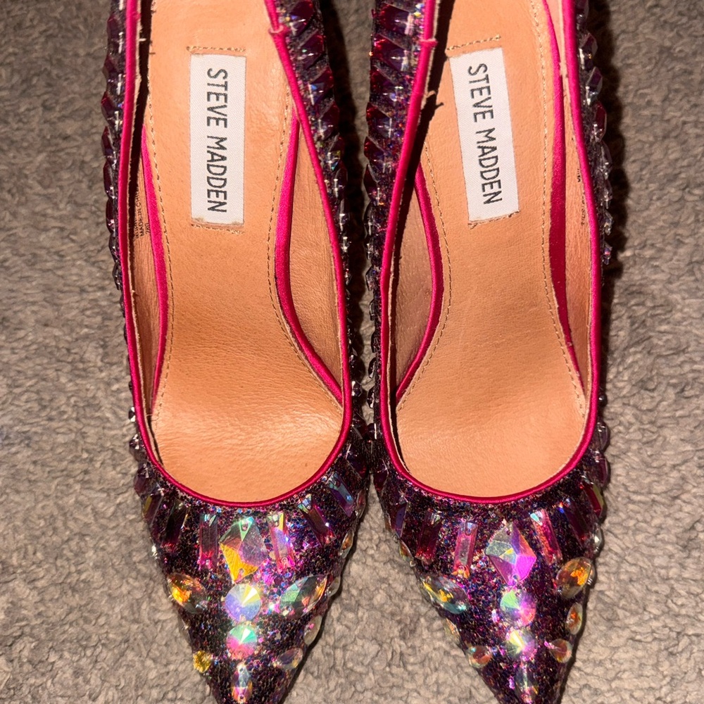 Steve Madden Multicolor Glitter Heels